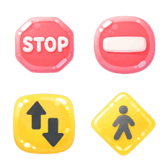 Soft Gummy Traffic Signs Emoji Set