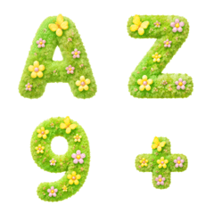 Emoji alphabet number garden flower