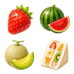 Glossy Fruit Emojis