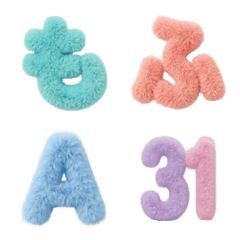 Fluffy Emojis (with alphabet)