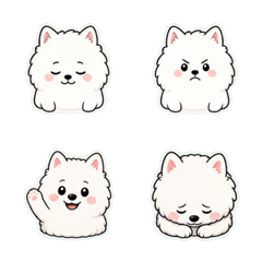 薩摩耶犬 犬 懶臉寬鬆臉 1◇