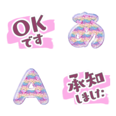 alphabet and emoji pink ok cute love 23