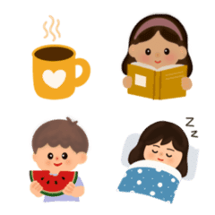Cozy Daily Life Emoji Cute Lifestyle Set