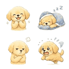 Soft Golden Retriever & Adult Watercolor