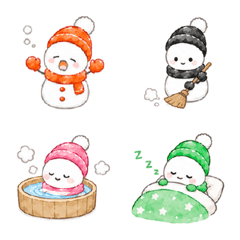 4 Everyday Colorful Snowmen