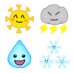 Cute and relaxed weather emojis