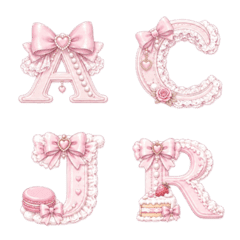 Pastel Ribbon Lolita Alphabet