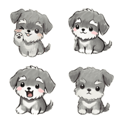 Expressive Schnauzer emojis
