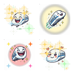 悠閒塗鴉磁浮列車MLX01表情貼
