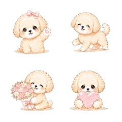 Soft Fluffy Maltipoo Emoji