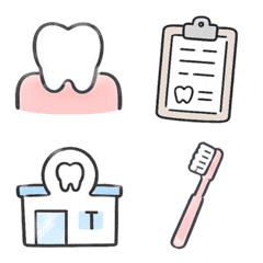 Cute Dentist Emojis [Hand-Drawn]