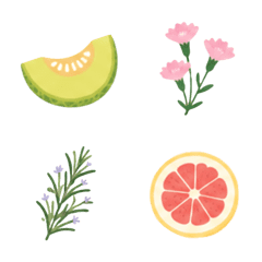 tiny flowers and fruits