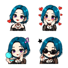 Alt Gyaru-chan | Love & Makeup Emoji