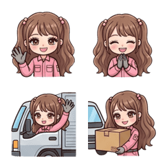 Trucker Girl Work Emojis