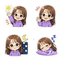 cute& powerful GIRL Daily Emoji