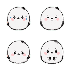 銀喉長尾山雀鳥表情 1☆