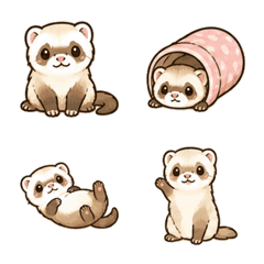 Cute Wiggly Ferret Emoji
