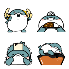 Cute and funny chubby shark Emoji 4