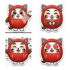 daruma neko  Nyaruru Emoji