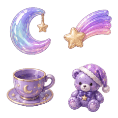 Glossy Good Night Emojis