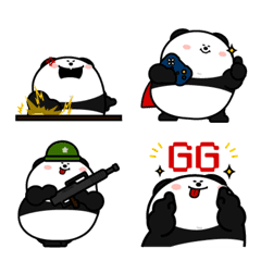 Cute and funny chubby panda Emoji 5