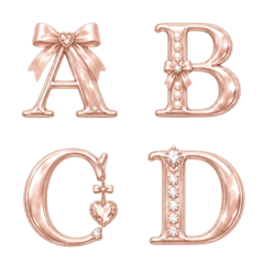 Elegant Rose Jewelry Alphabet
