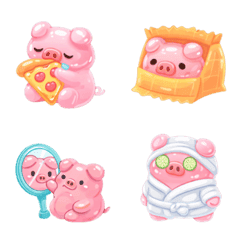Lazy Chubby Piggy Gummy Set