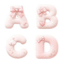 Fluffy Pastel Alphabet Emoji