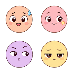 柔和粉彩表情