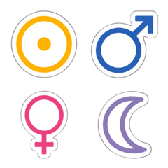 Uranian Astro Emoji Set 1-2