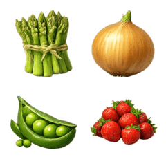 Vegetables in season in May, June-Emoji
