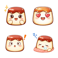 Cute Pudding Reaction Emoji