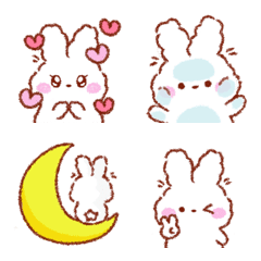 Fluffy Bunny Emojis 3