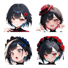Gothic Romance: Tiny Rose Emoji