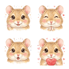 Cute Watercolor Degu Emoji