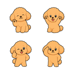 Toy Poodle Soft Daily Emoji