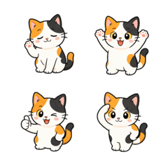 Calico Cat Happy Emoji