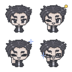 Up-bang A pixel art Emoji