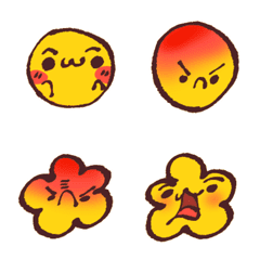 Chubby Yellow & Fluffy Flower Emoji