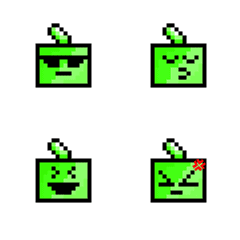 A cute green square emoji