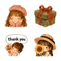 Cozy RetroGirls Emoji