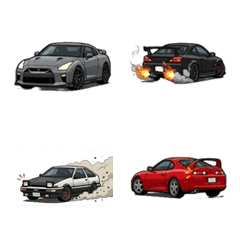 日本跑車汽車迷表情貼