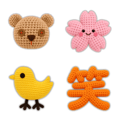 [MoraMora]Easy to use! Knitted Emoji 1