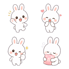 These are easy-to-use rabbit emojis!