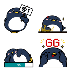 Cute and funny chubby penguin Emoji 5