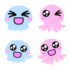 かわいいクラゲとタコ