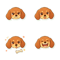 臘腸犬-可愛卡通-表情貼
