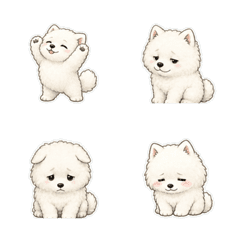 薩摩耶犬沮喪無字1A