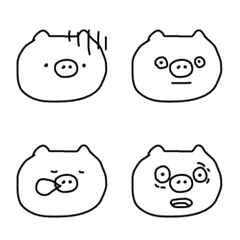 Pig, simple, monochrome