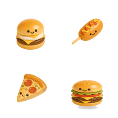 【動く】ぷっくり3D♡可愛いファストフード